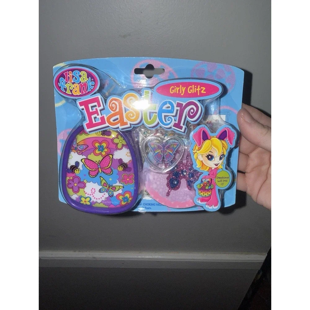 Vintage Lisa Frank Girly Glitz Easter Basket‎ Stuffer Butterfly